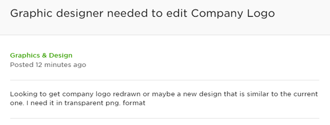пример работы на Upwork